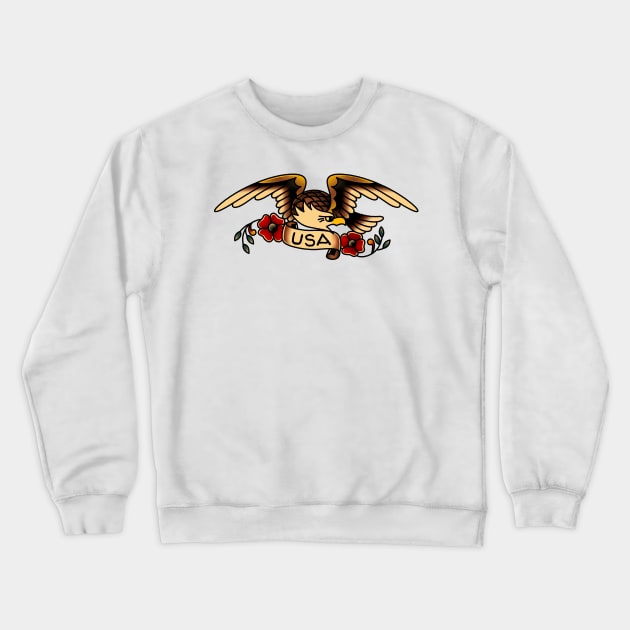 USA Patriotic Eagle Crewneck Sweatshirt by OldSalt